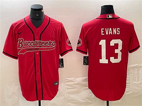 Men%27s Tampa Bay Buccaneers #13 Mike Evans Red Cool Base Baseball Stitched Jersey->cleveland browns->NFL Jersey